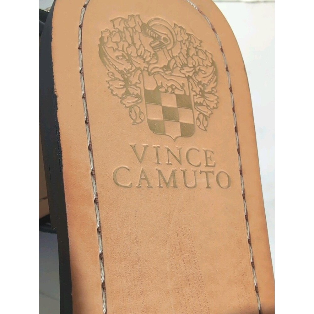 Vince Camuto Vazista Studded Slide Sandal In Black Suede Size 7.5 M Women's New - Picture 7 of 11